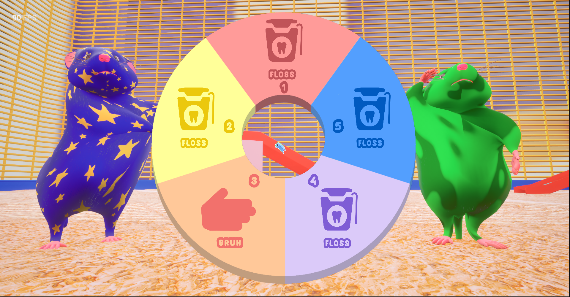 Here is the emote menu I created. Our animator made a collection of emotes, and I built the system that lets players customize and swap their favorites through the customization menu. I also handled the animation blueprint work to make sure each emote plays smoothly and replicates correctly for all players in the game.